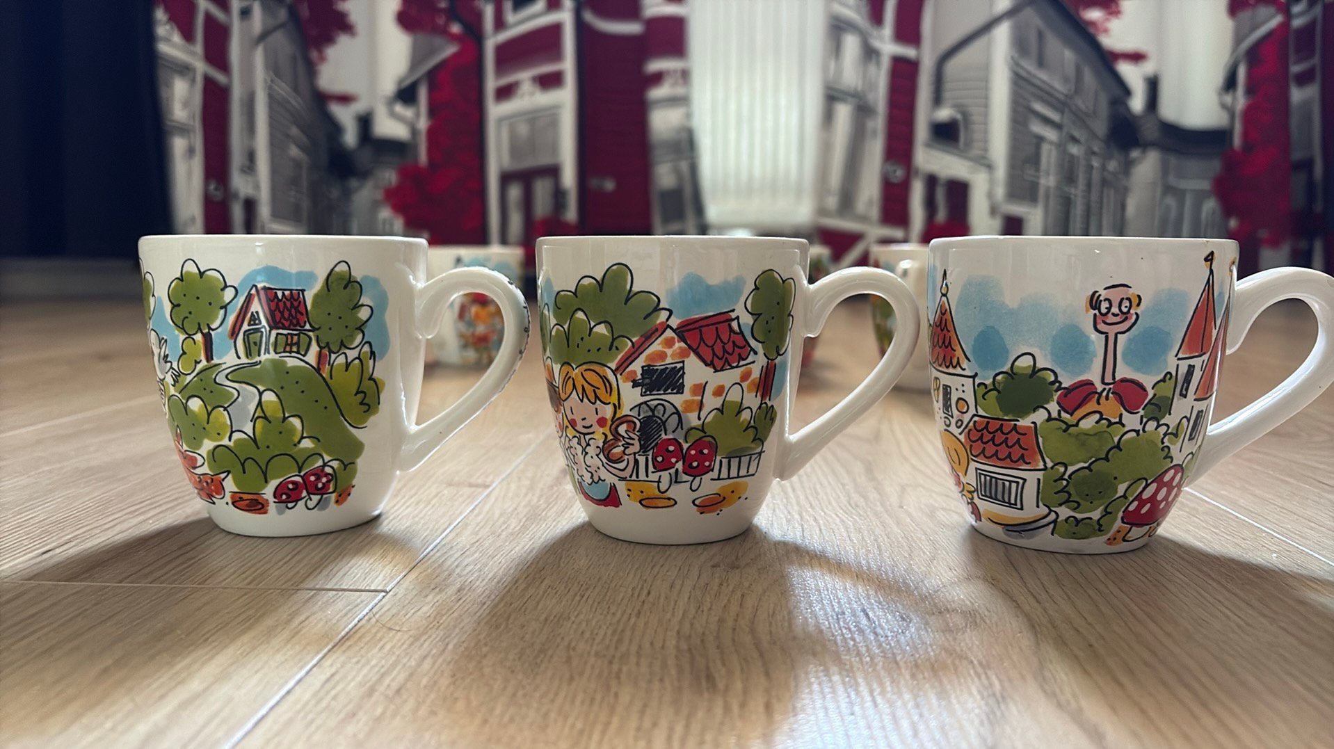 Efteling koffiekopjes, Gebruikt, Ophalen of Verzenden, Overige stijlen, Kop(pen) en/of Schotel(s)