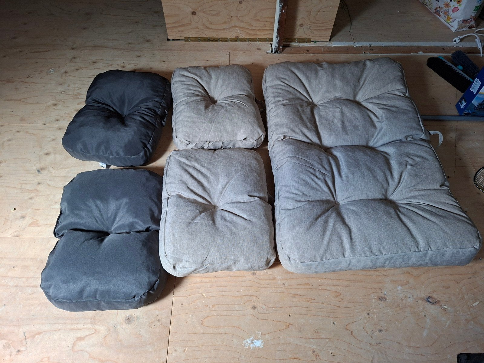 Set van 5 palletkussens voor buiten, Tuin en Terras, Ophalen, Zo goed als nieuw