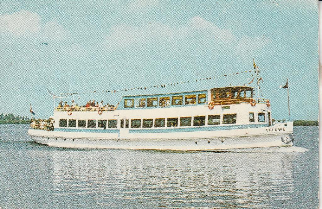 Motorschip Veluwe rederij Flevo Harderwijk, Verzamelen, Ansichtkaarten | Nederland, Ophalen of Verzenden, 1960 tot 1980, Ongelopen