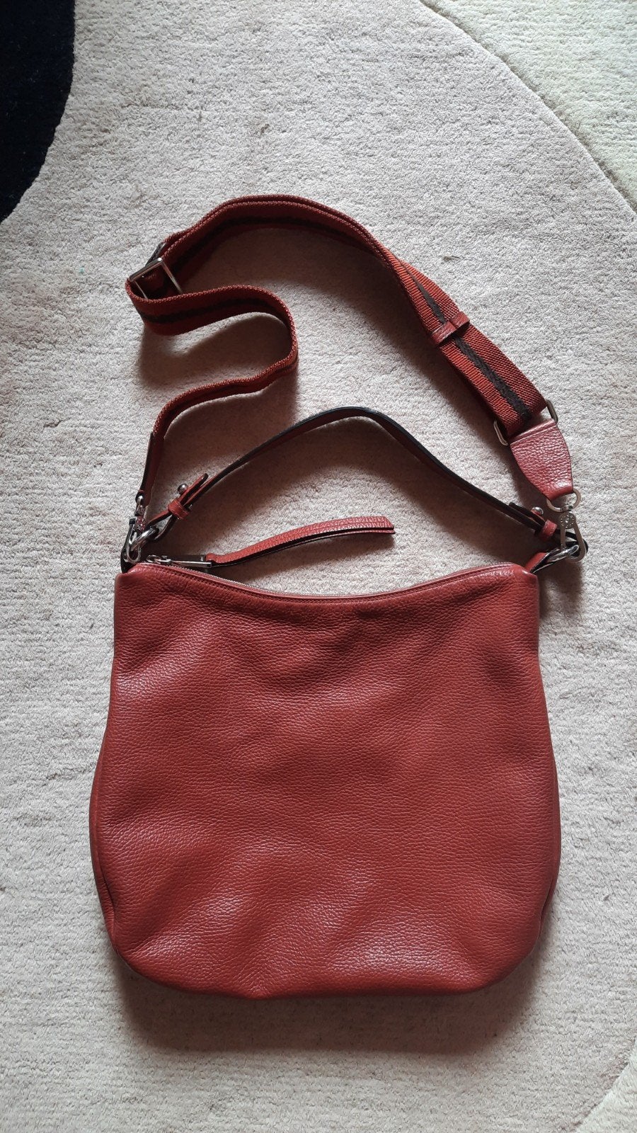 super mooie leren  hobo tas van Abro, nieuwstaat, Ophalen of Verzenden, Zo goed als nieuw, Rood, Overige typen