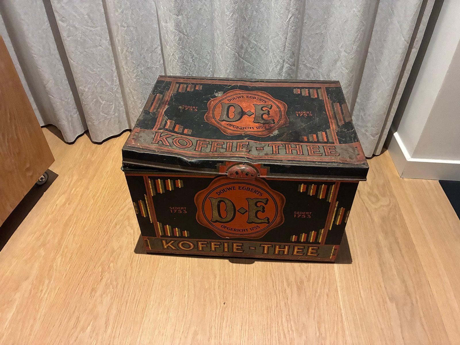 Antiek Douwe Egberts winkelblik Koffie-Thee, art deco, groot, Verzamelen, Ophalen of Verzenden, Gebruikt, Douwe Egberts