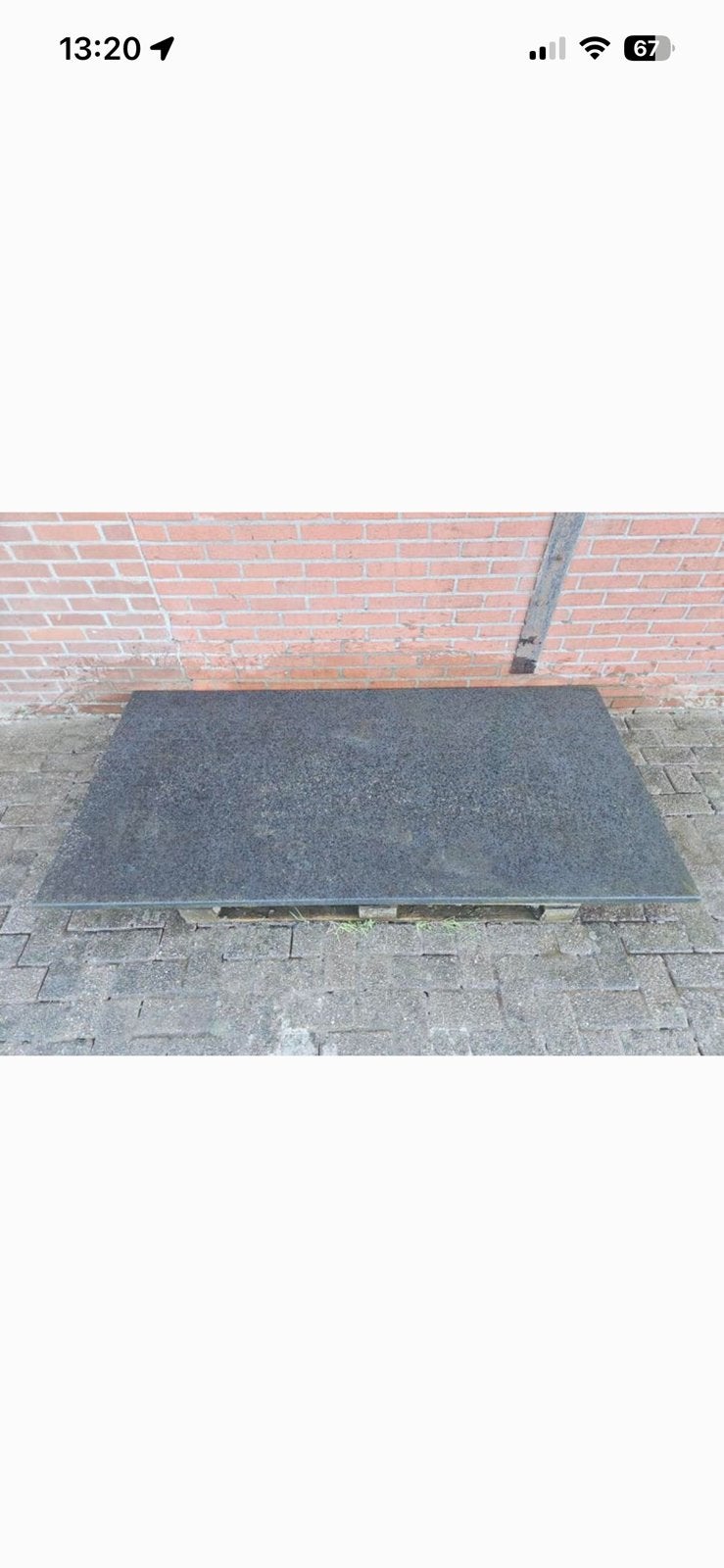 Graniet tafelblad 2x1m, Ophalen, Zo goed als nieuw, Rechthoekig, Overige materialen