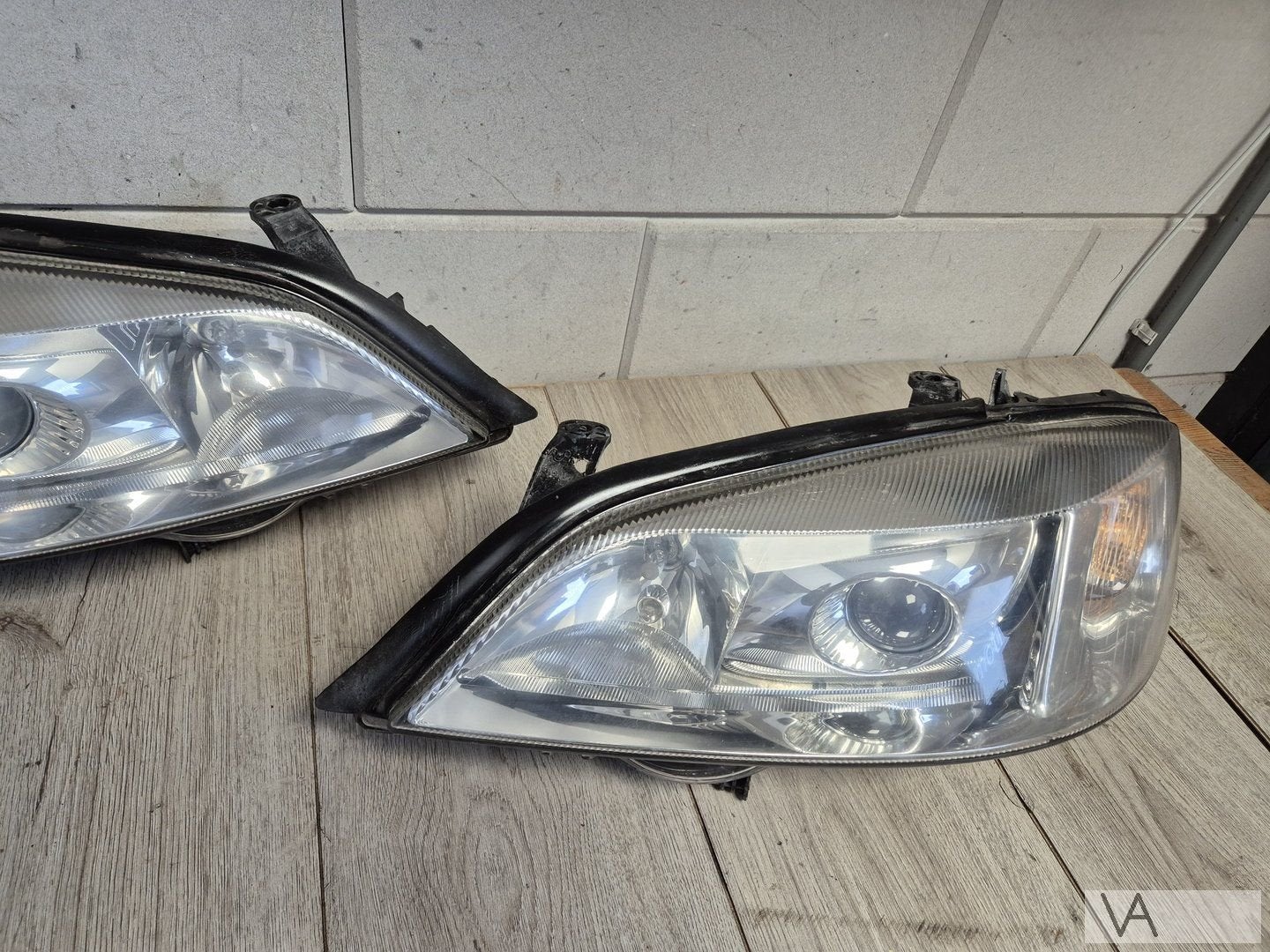 Opel Astra G 1998 - 2005 xenon koplamp set GEPOLIJST €200, Gebruikt, -, -, Opel