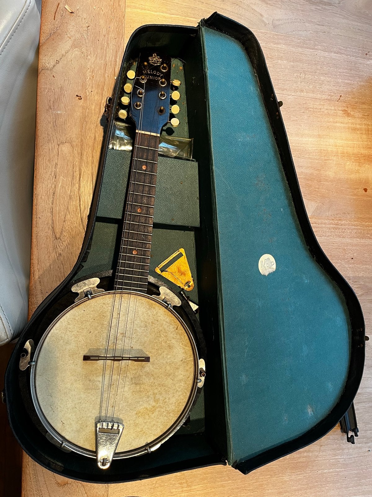 Vintage Melody Junior Banjo met koffer, Ophalen, Gebruikt, Overige typen