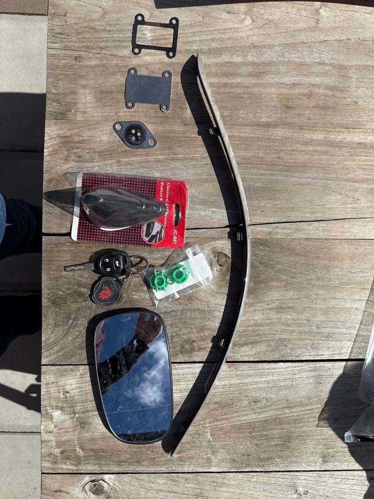 Onderdelen Saab 9-5: Linkerspiegelglas, sleutel en meer, Ophalen, Gebruikt, Saab