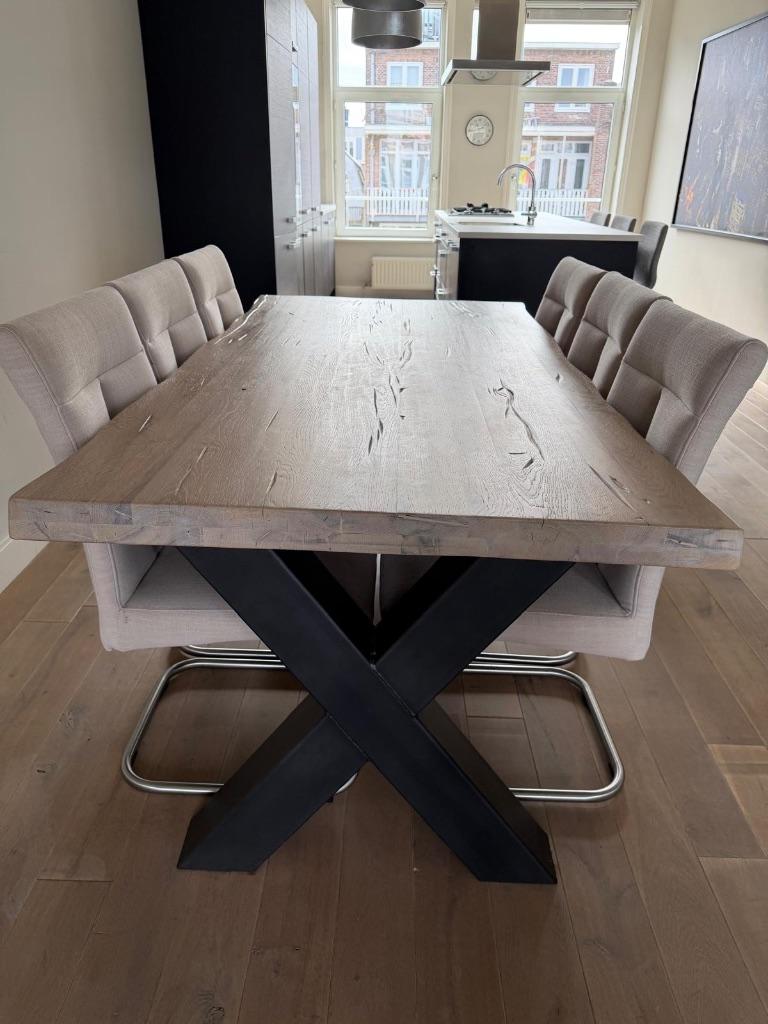 Tafel set Eikenhout (eettafel, salontafel), Huis en Inrichting, Tafels | Eettafels, Ophalen, Gebruikt, Eikenhout, 50 tot 100 cm