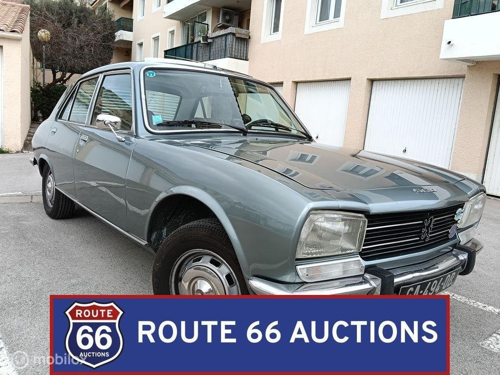 Peugeot 504 TI Automatic | 1977 | Route 66 Auctions, Auto's, Overige carrosserieën, Zwart, Bedrijf, Handgeschakeld