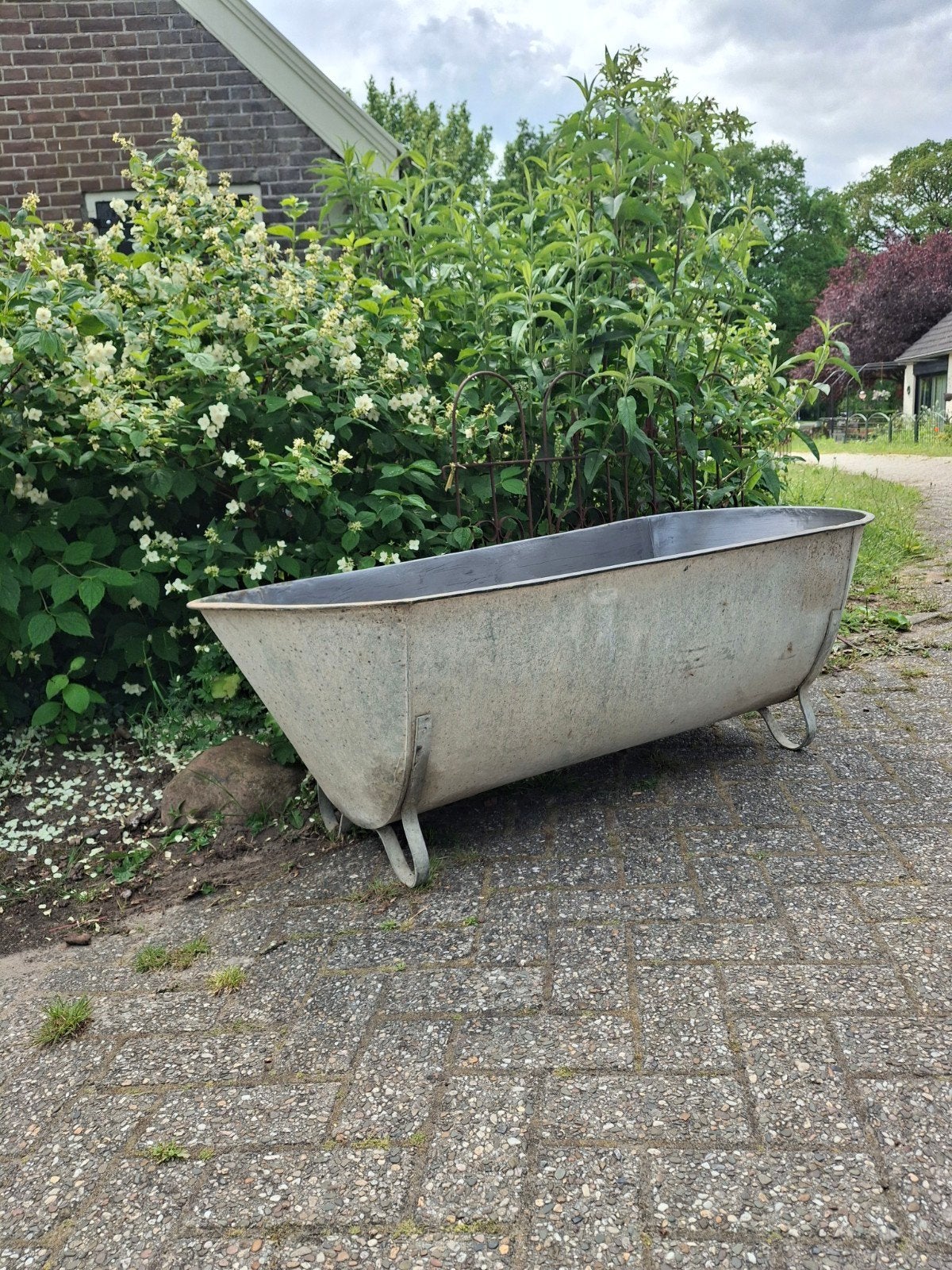 Zinken Badkuip, Ophalen of Verzenden, Rond, Metaal, Tuin