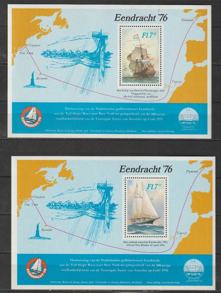 3703. Gelegenheidsblokken Eendracht, Verzenden, Na 1940, Postfris