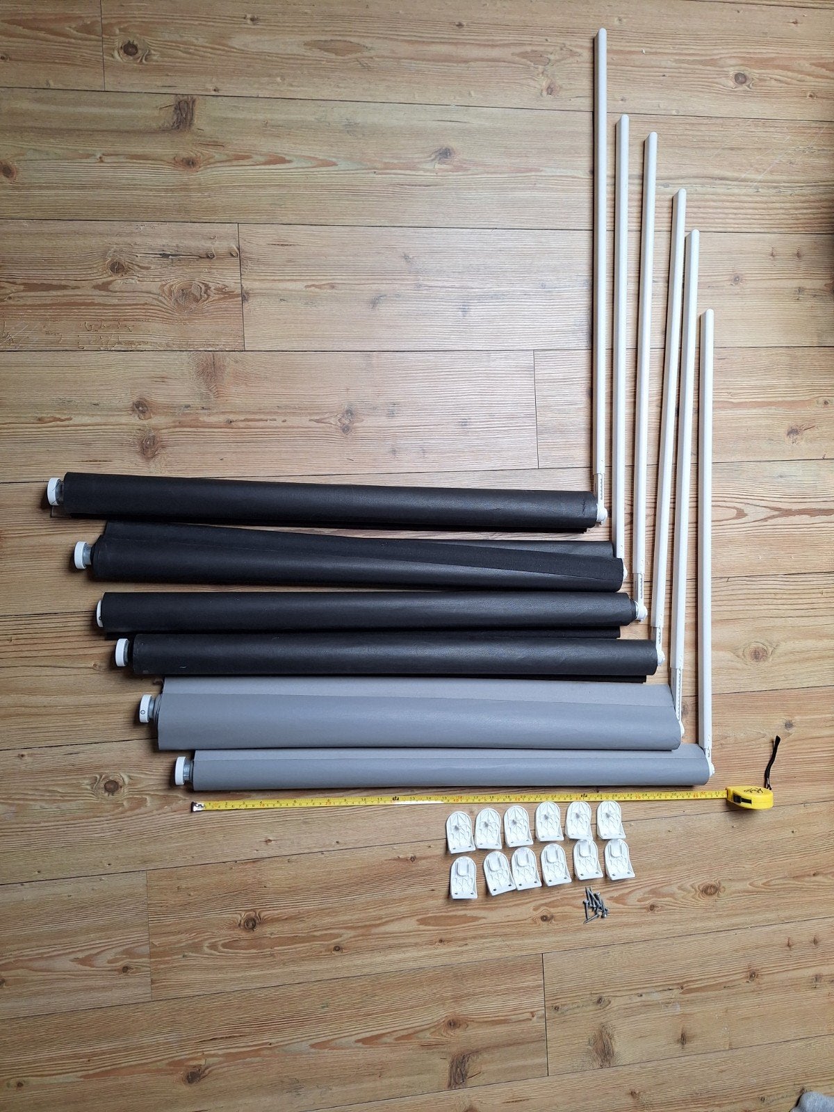 IKEA FRIDANS Rolgordijn 80x195 cm - Grijs en Zwart, Ophalen, Gebruikt, Verduisterend, Grijs