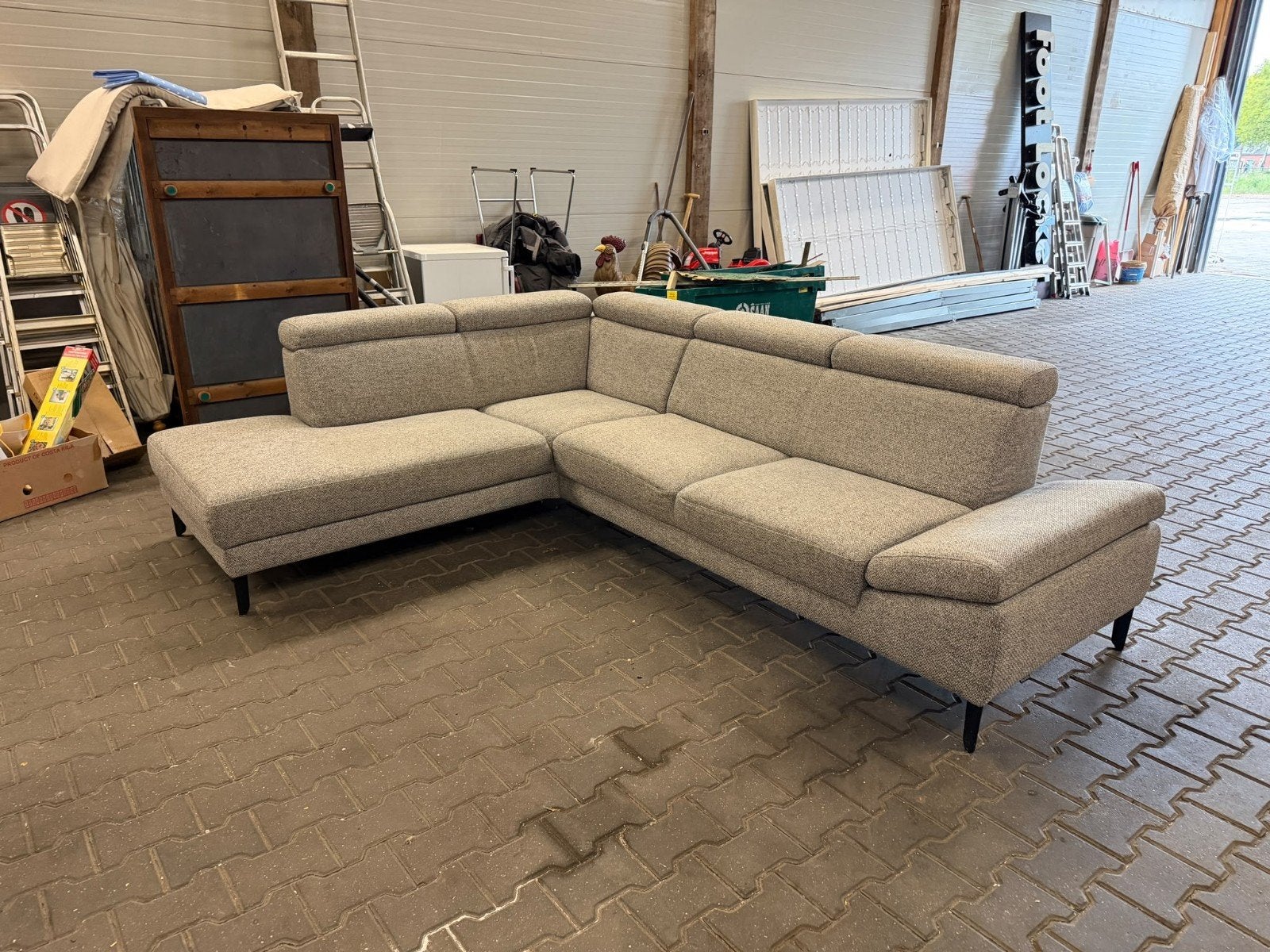 Montèl Modena Hoekbank – Lichtgrijs – Nieuwprijs  €2.200, Ophalen, Modern, Comfortabel, Metaal, Onbekend, Nederland