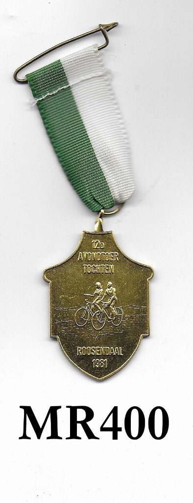 Mr400 medaille 12e avond toer tochten roosendaal 1981, Ophalen of Verzenden, Overige materialen