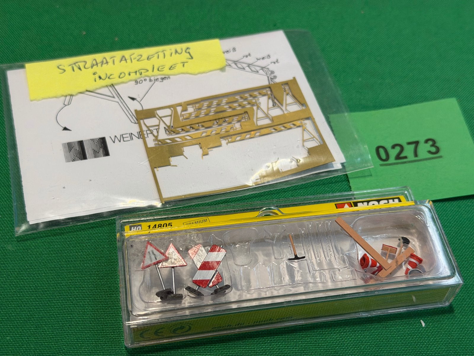 273- Modelbouw wegwerkzaamheden set (Weinert & Noch), Ophalen of Verzenden, Gebruikt