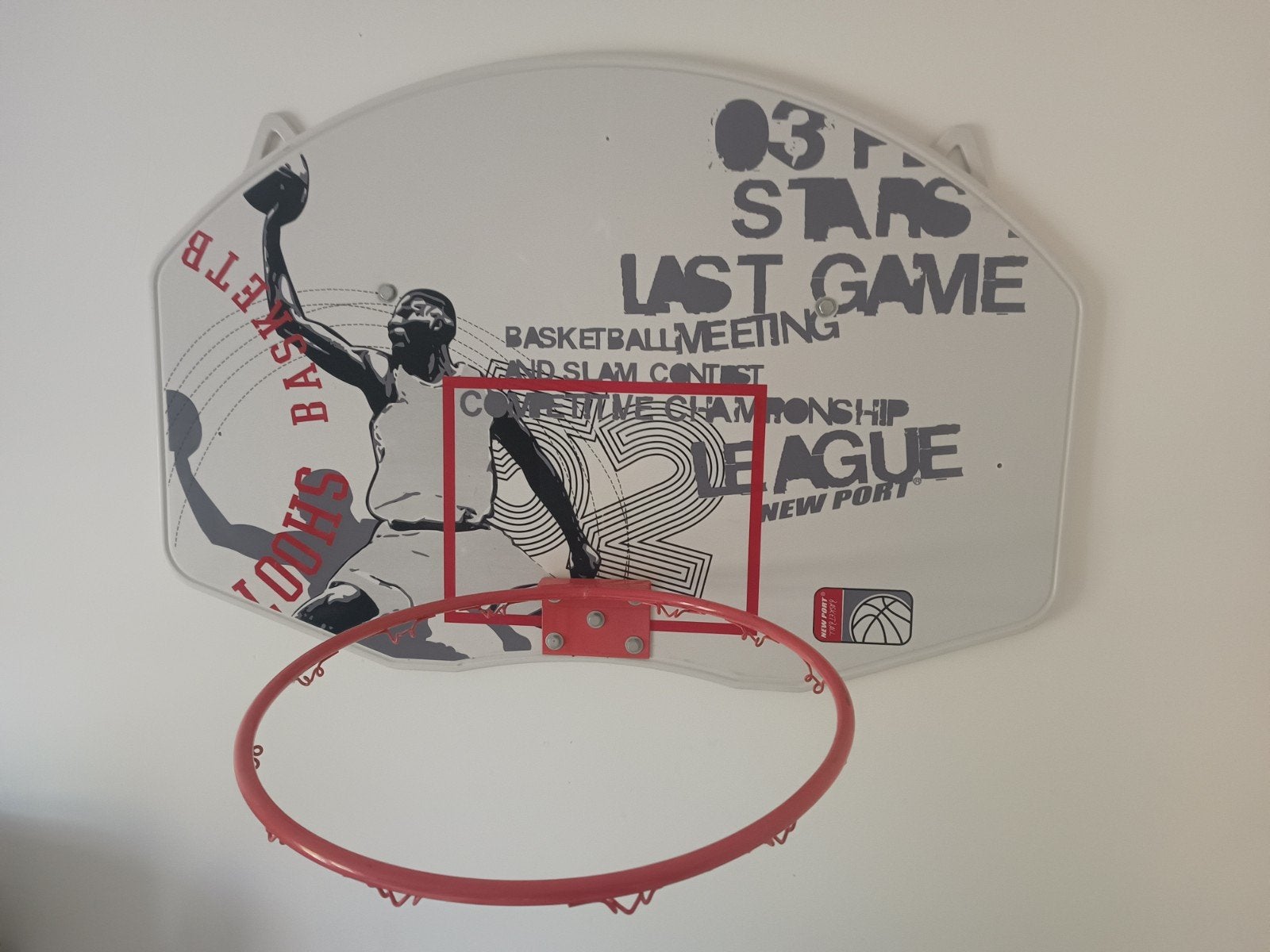 Basketbalbord 90x60 cm zonder netje, Ophalen, Zo goed als nieuw, Ring, Bord of Paal