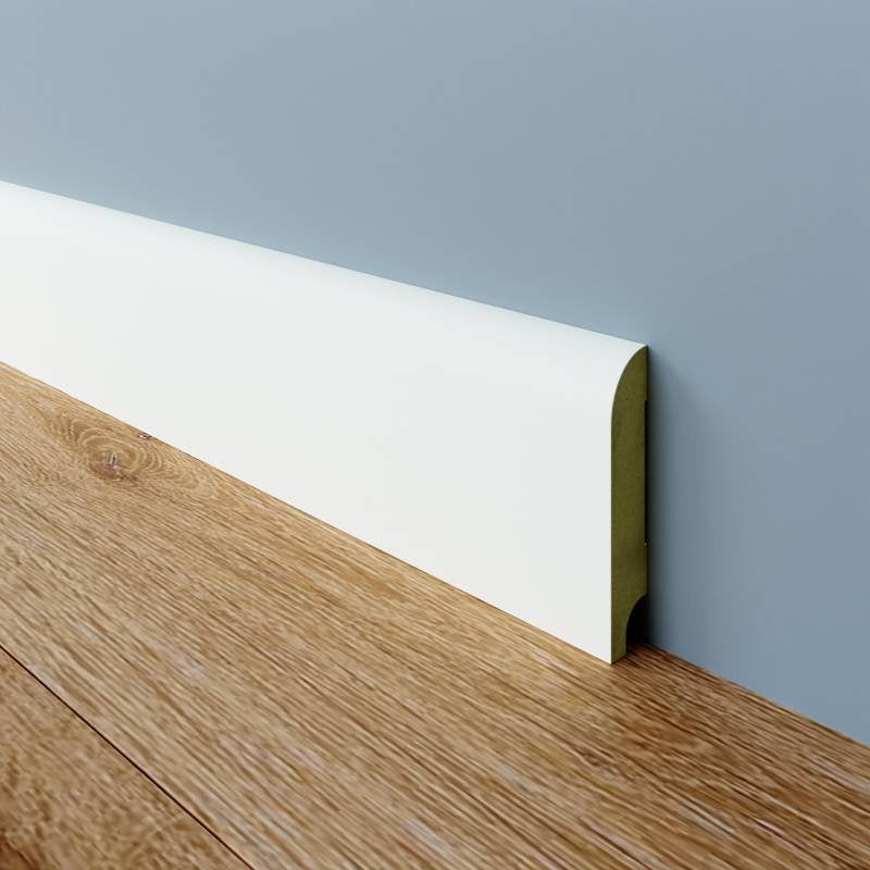 MDF Koloniale Plinten RAL 9010 - 12x90 mm (15 stuks), Ophalen, Nieuw, Mdf, 200 tot 250 cm
