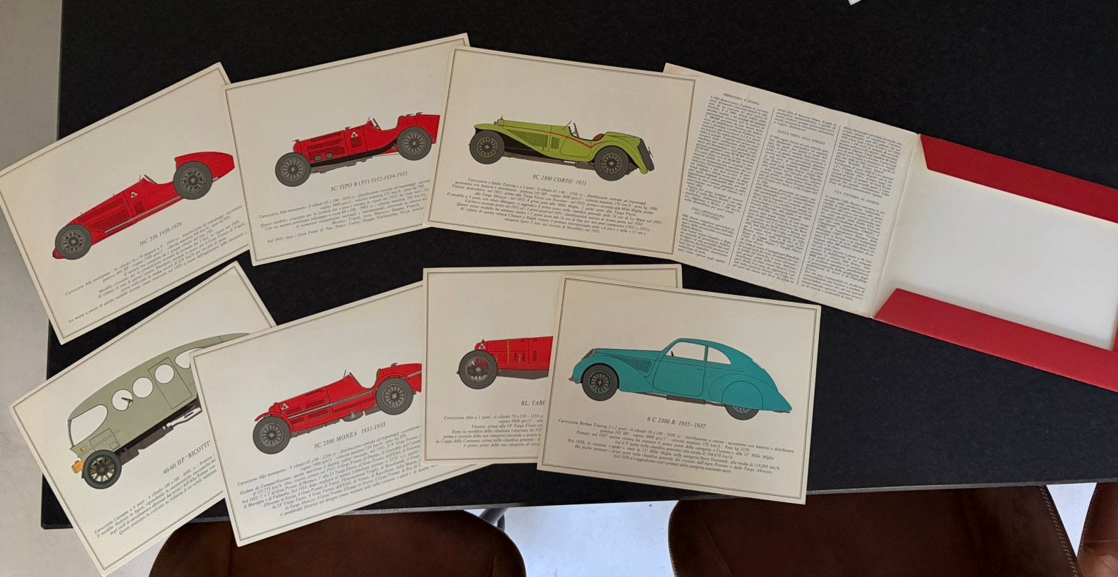 Originele Alfa Romeo litho portfolio 7 stuks compleet, Ophalen of Verzenden, Zo goed als nieuw, Alfa Romeo