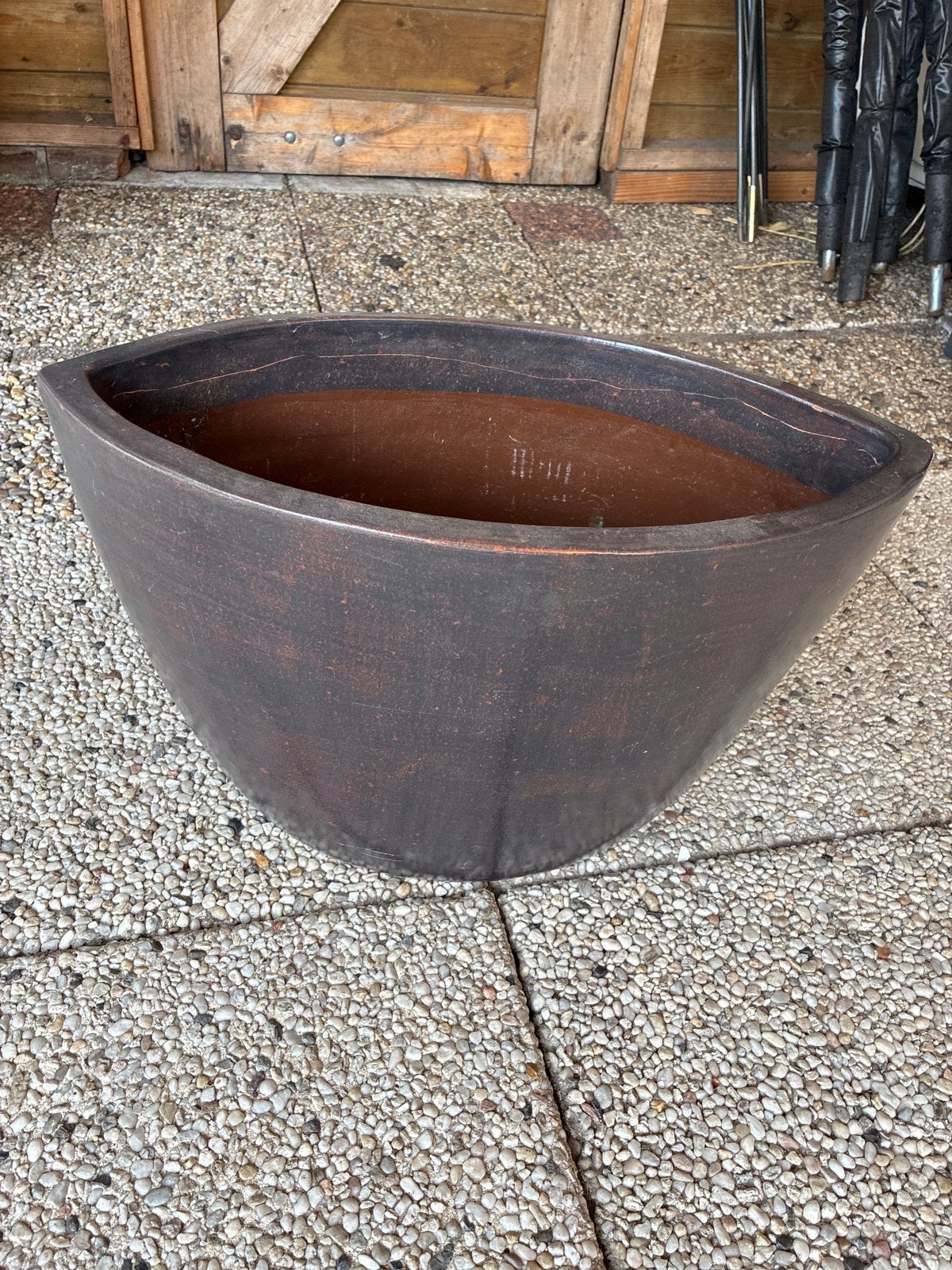 Ovale Bloempot 50x27cm - Stijlvol en Ruim, Tuin en Terras, Bloempotten, Ophalen, Overige materialen, Gebruikt, 40 cm of meer