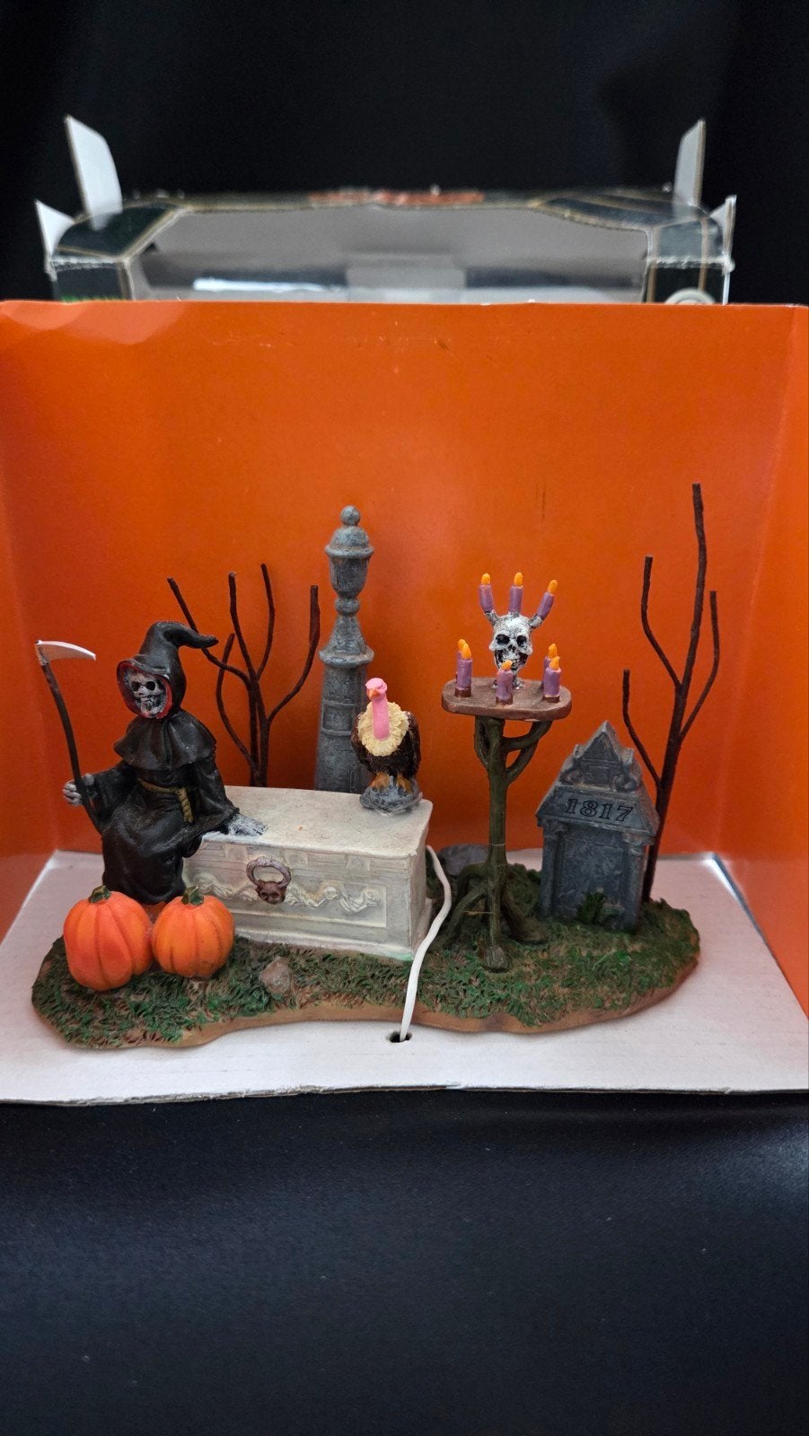Lemax Spooky Town Grim Reaper Wacht Geduldig Halloween, Ophalen of Verzenden, Gebruikt