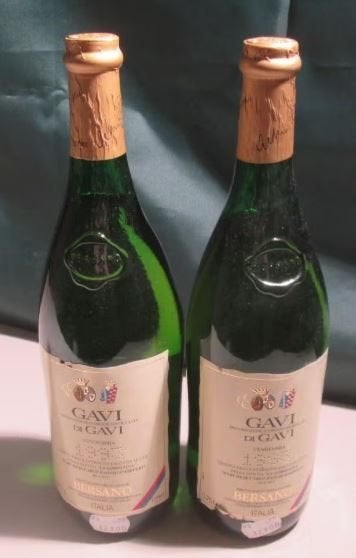 2x Prima Witte Wijn - Gavi di Gavi DOCG - Bersano - 1993, Vol, Italië, Ophalen of Verzenden, Witte wijn