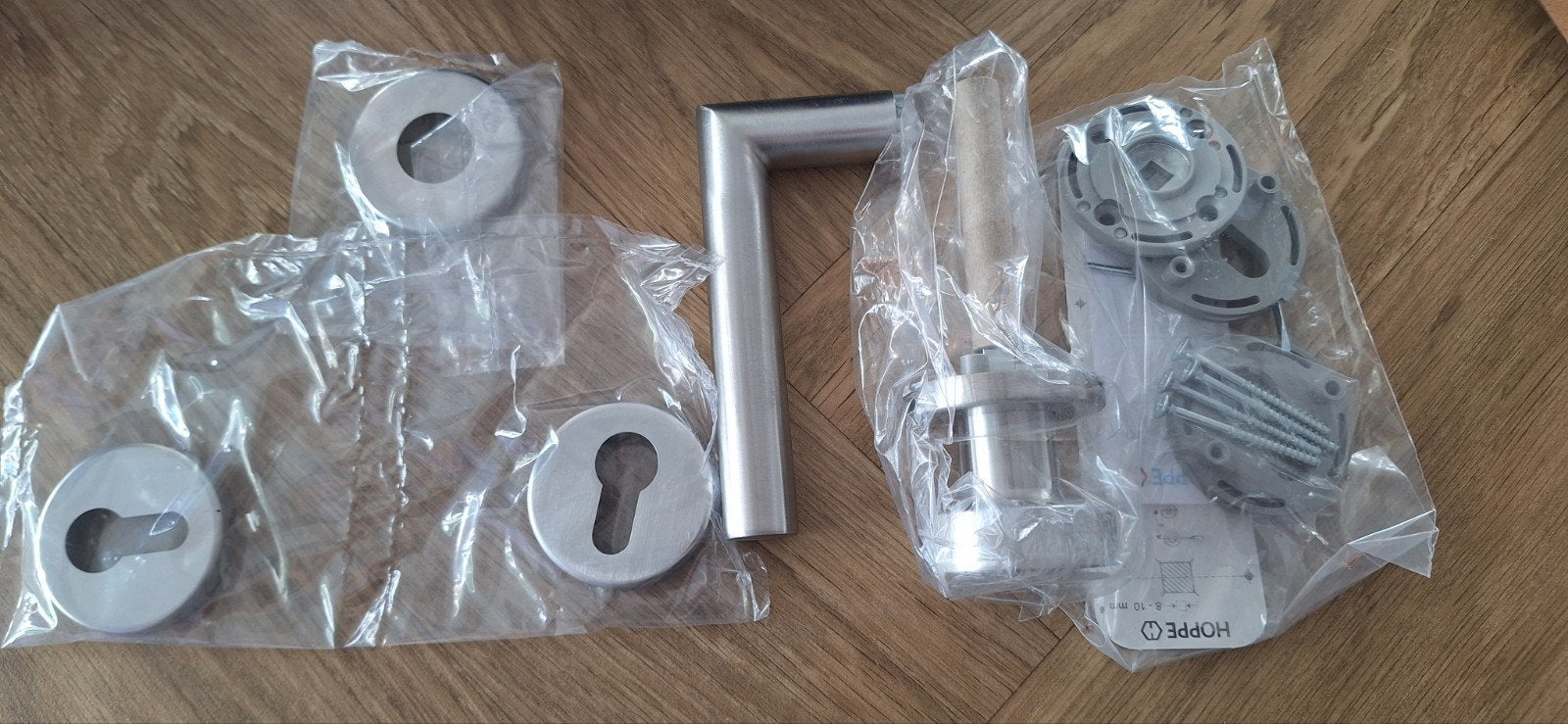 Hoppe Amsterdam Deurklinkset RVS Mat, Ophalen of Verzenden, Nieuw, Rvs, Klink of Kruk