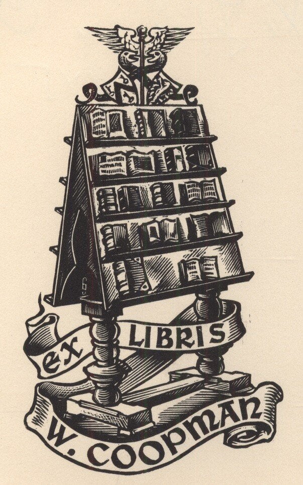 1111 Ex Libris België : Jef Leysen, 1945, Verzenden, Ex libris