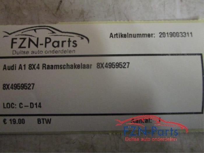 Elektrisch Raam Schakelaar Audi A1 (22729108), Auto-onderdelen, Dashboard en Schakelaars, Ophalen of Verzenden, Gebruikt