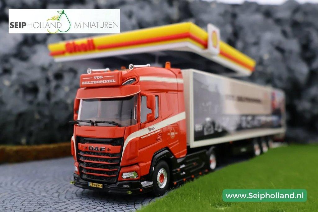 WSI Vos Zaltbommel DAF XG 4x2 box trailer 01 5128, Hobby en Vrije tijd, Modelauto's | 1:50, Info@seipholland.nl, NL, Nieuw, Ophalen of Verzenden