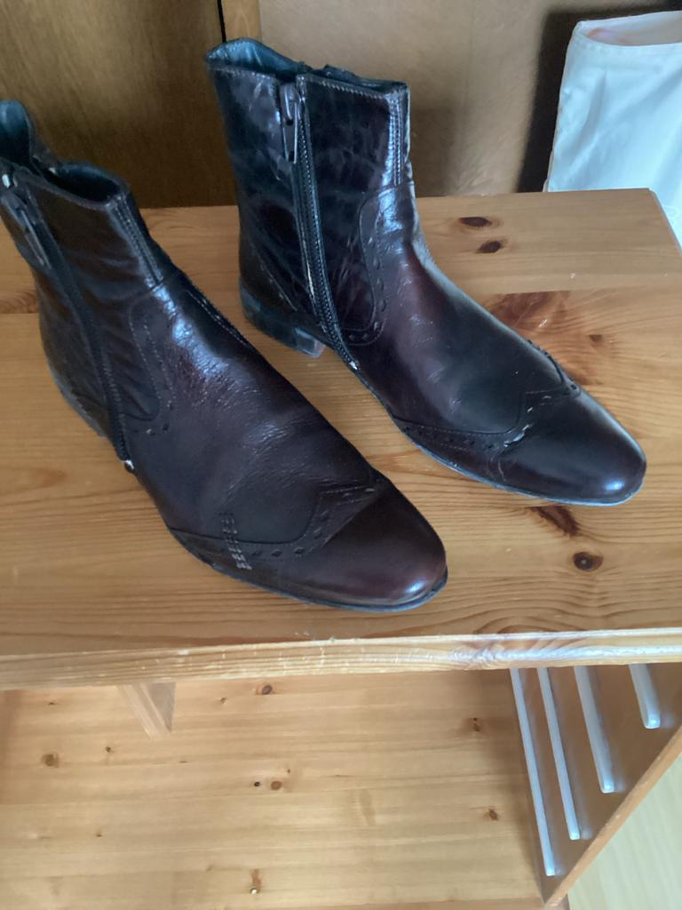 Mexx donkerbruine heren laarsjes maat 41, Bruin, Boots, Ophalen of Verzenden, Zo goed als nieuw