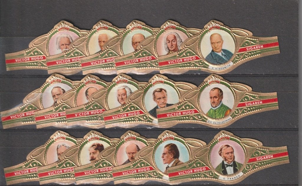 reeks 273   componisten  1-15  sigarenbanden, Ophalen of Verzenden, Zo goed als nieuw, Sigarenbandjes