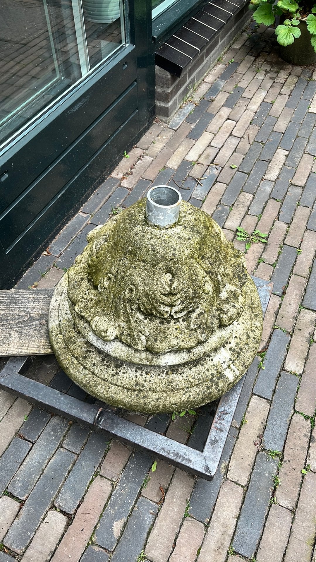 Parasolvoet (steen), Tuin en Terras, Parasols, Ophalen, Gebruikt, Minder dan 1 meter, Parasolvoet