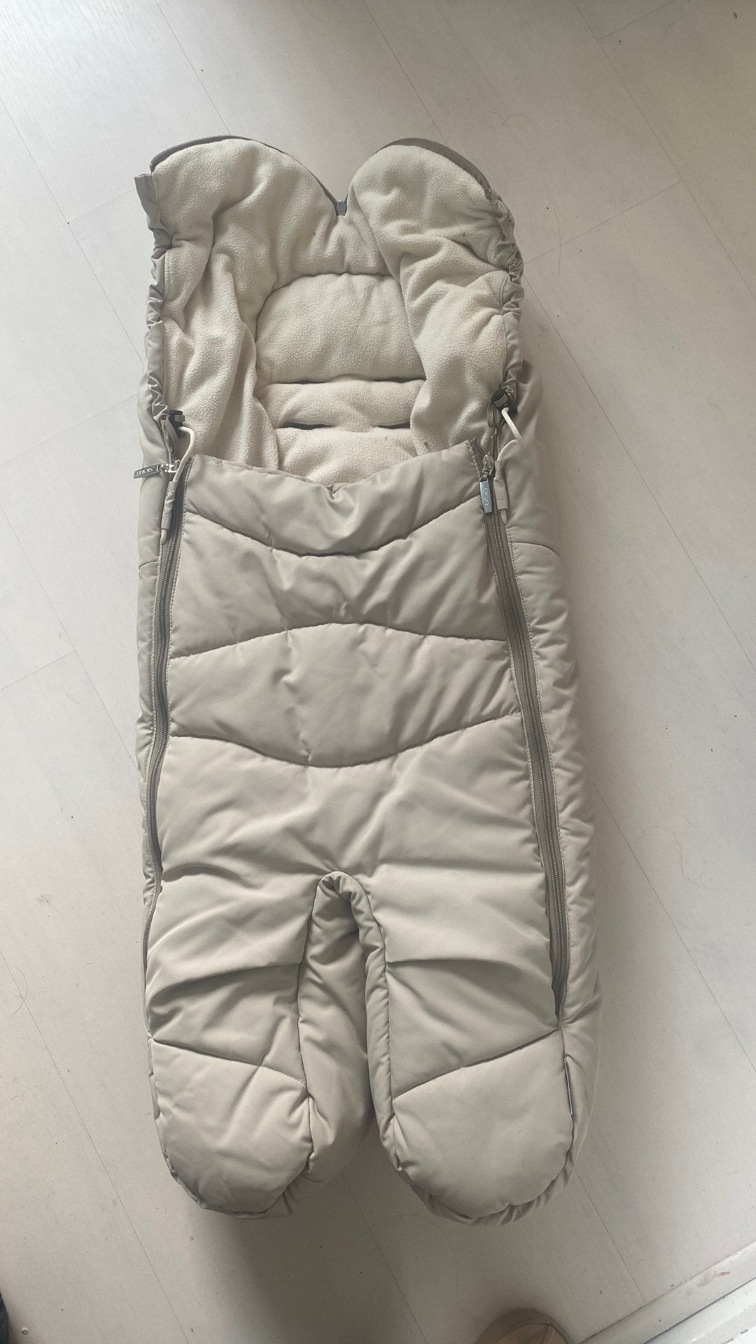 Warme voetenzak stokke voor kinderwagen - Beige, Kinderen en Baby's, Ophalen of Verzenden, Gebruikt, Kinderwagen, Overige merken