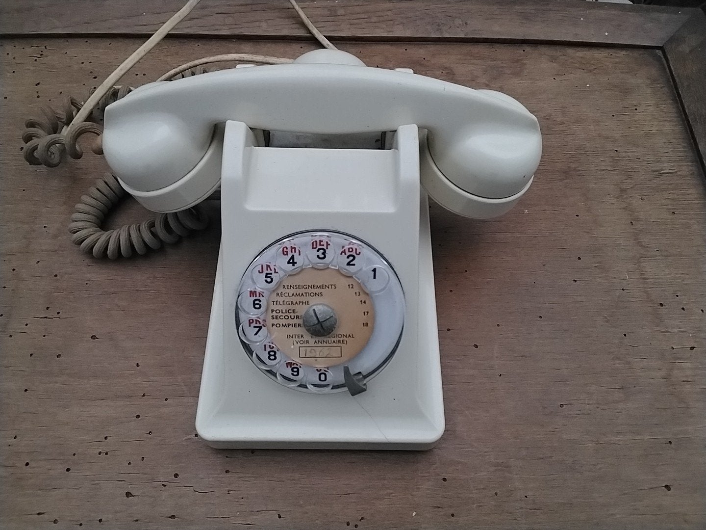 Vintage PTT wandtelefoon met draaischijf - Jaren '60, Telecommunicatie, Ophalen of Verzenden, Gebruikt, Met draaischijf