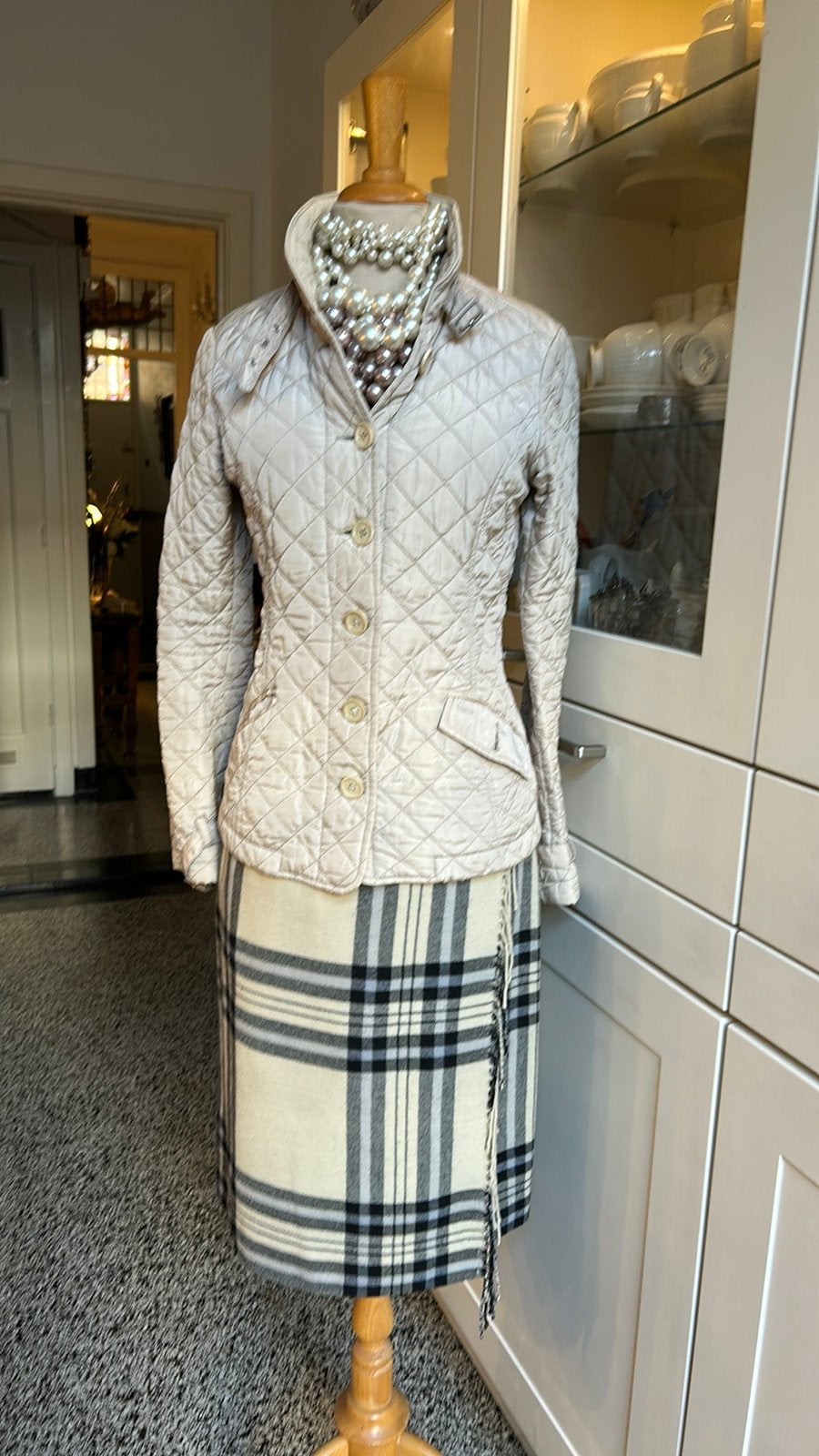 RIVER WOODS roomwit doorgestikt jasje, xs/s IZGS, Kleding | Dames, Ophalen of Verzenden, Zo goed als nieuw, Maat 34 (XS) of kleiner