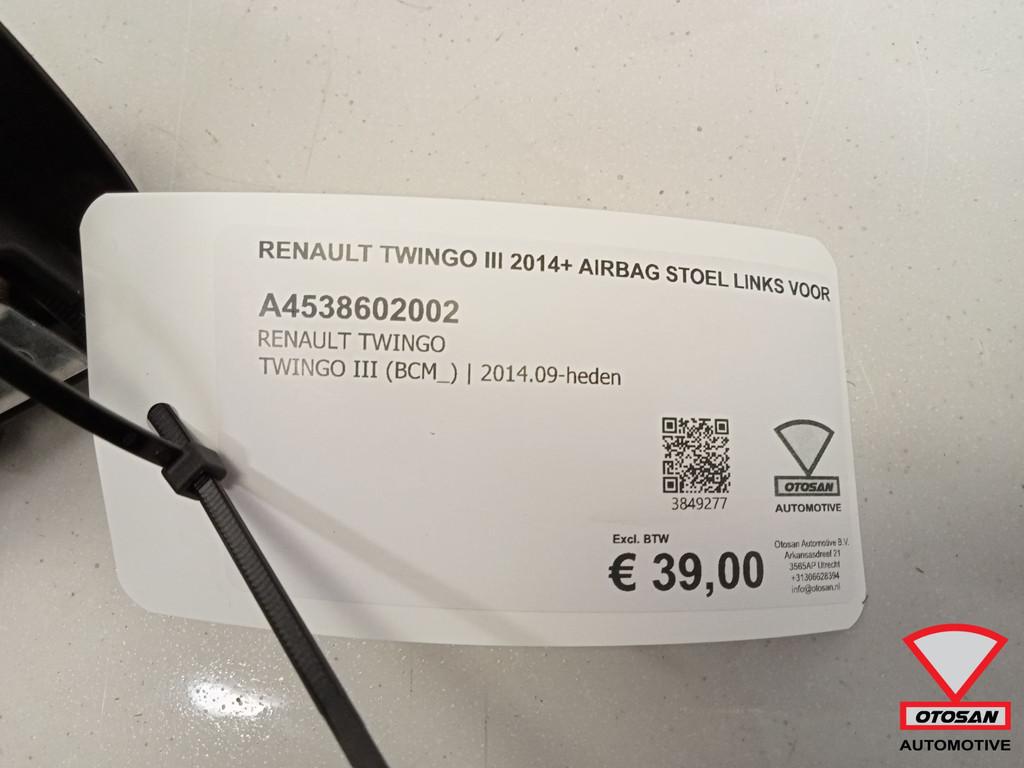 Renault Twingo III 2014+ Airbag Stoel Links Voor stoelairbag, Renault Group, Gebruikt, Contact.group@renault.com, Renault