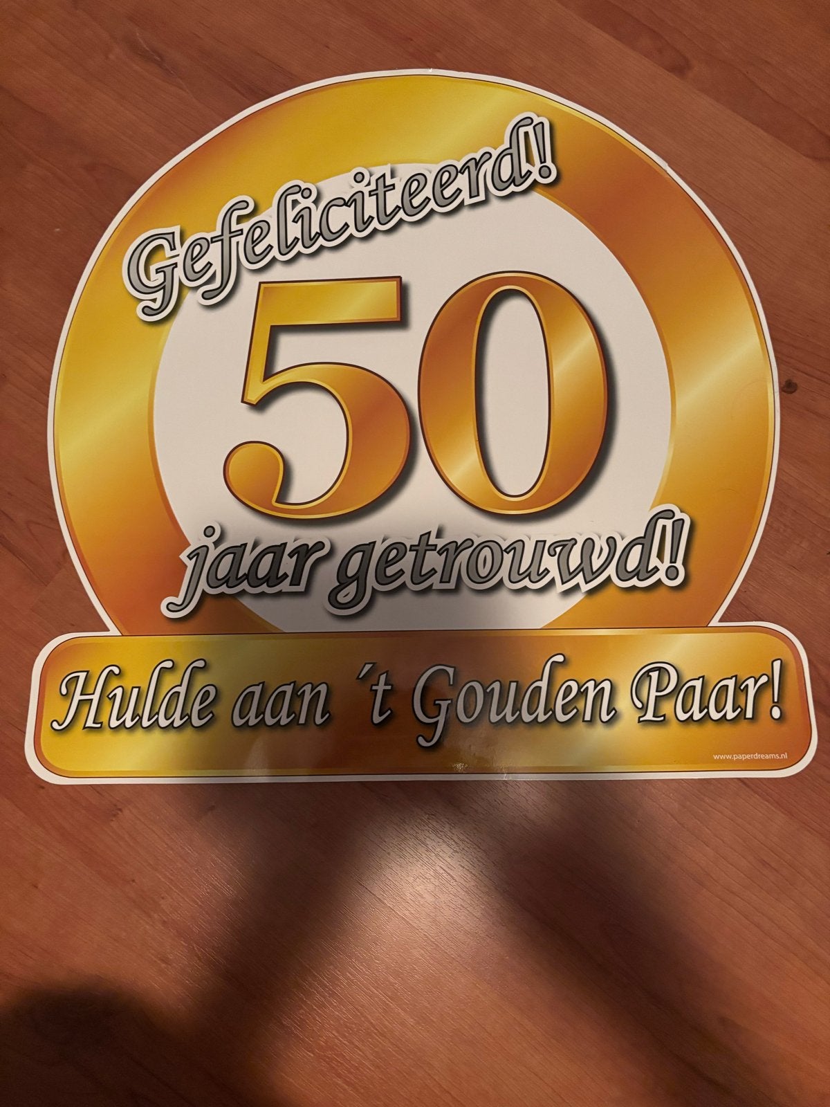 50 jaar getrouwd versiering en servetten, Hobby en Vrije tijd, Ophalen, Nieuw, Versiering, Geboorte of Huwelijk