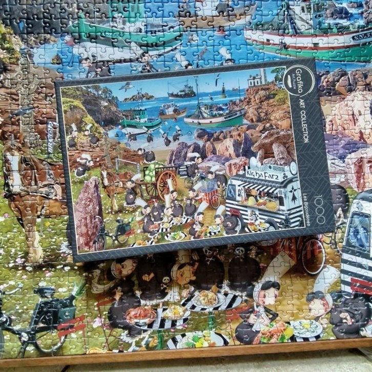Grafika puzzel les Bigoudenes, Ophalen of Verzenden, 500 t/m 1500 stukjes, Zo goed als nieuw, Legpuzzel