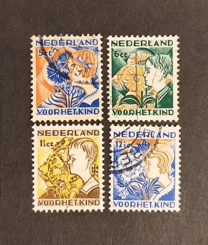 nederland nvph 248 - 251, Verzenden, T/m 1940, Gestempeld