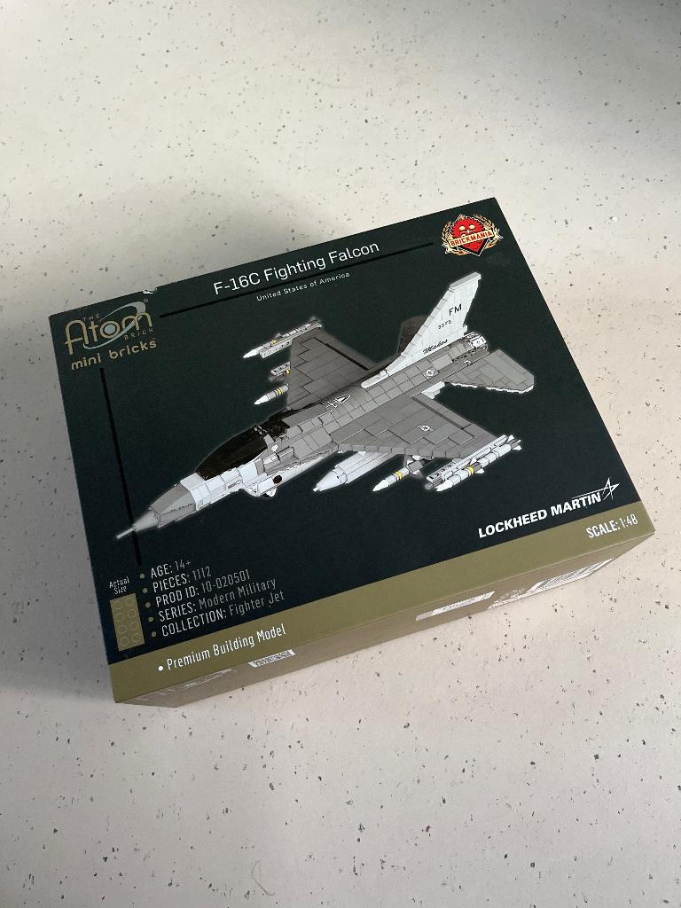 Brickmania F16-C - minibricks, Overige merken, Ophalen of Verzenden, Zo goed als nieuw, Groter dan 1:72