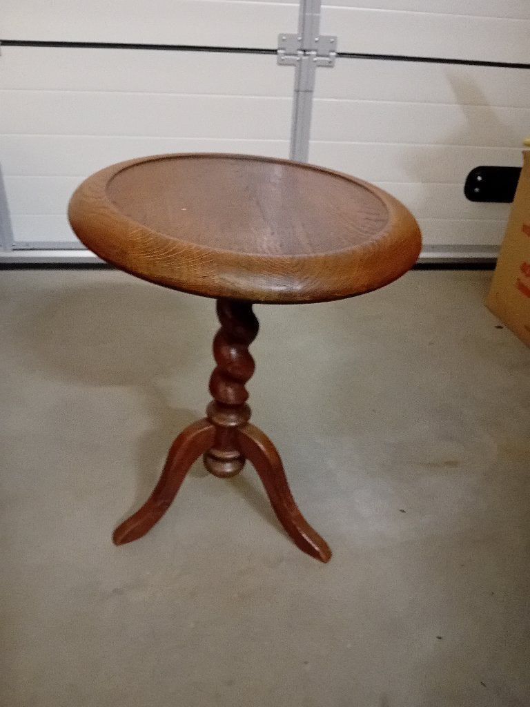 Tafeltje voor plant of lamp, Minder dan 55 cm, Gebruikt, Klassiek, Rond