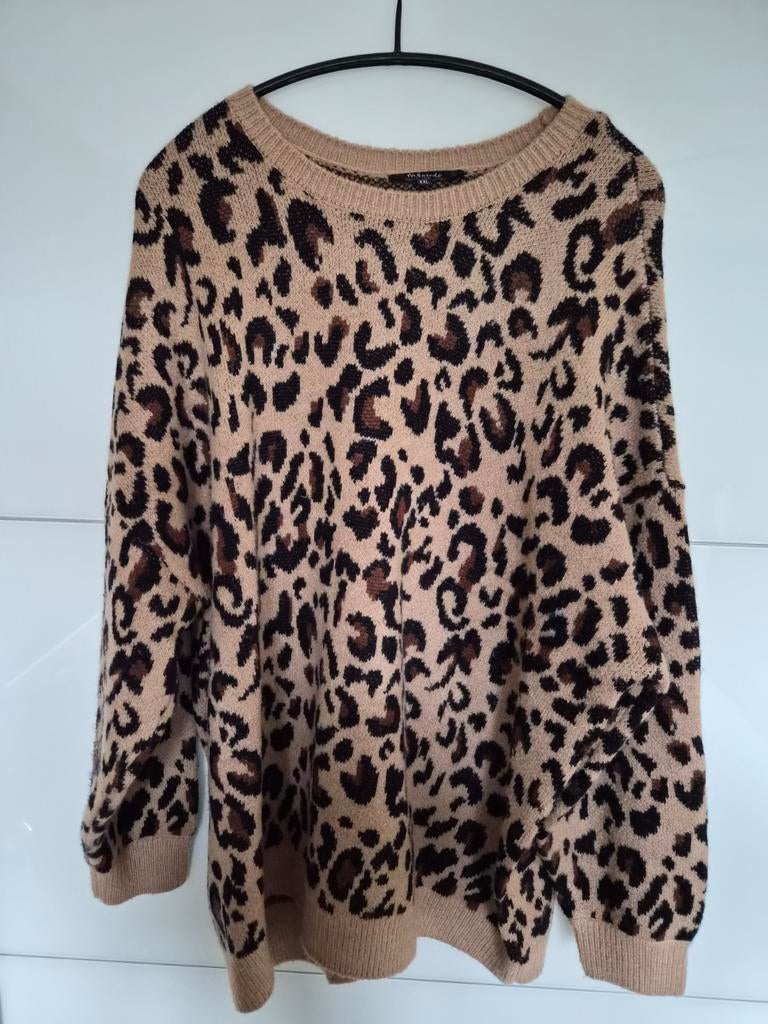 M&S Mode Dames Trui XXL - Luipaardprint, Bruin, Maat 46/48 (XL) of groter, Ophalen of Verzenden, Zo goed als nieuw