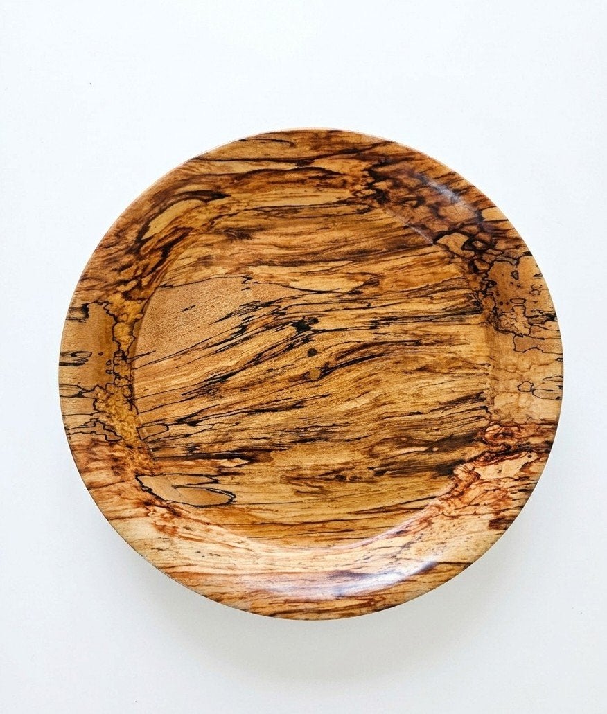 Handgemaakte houten schaal (gedraaid hout) 27,5 cm, Schaal, Rond, Ophalen of Verzenden, Zo goed als nieuw