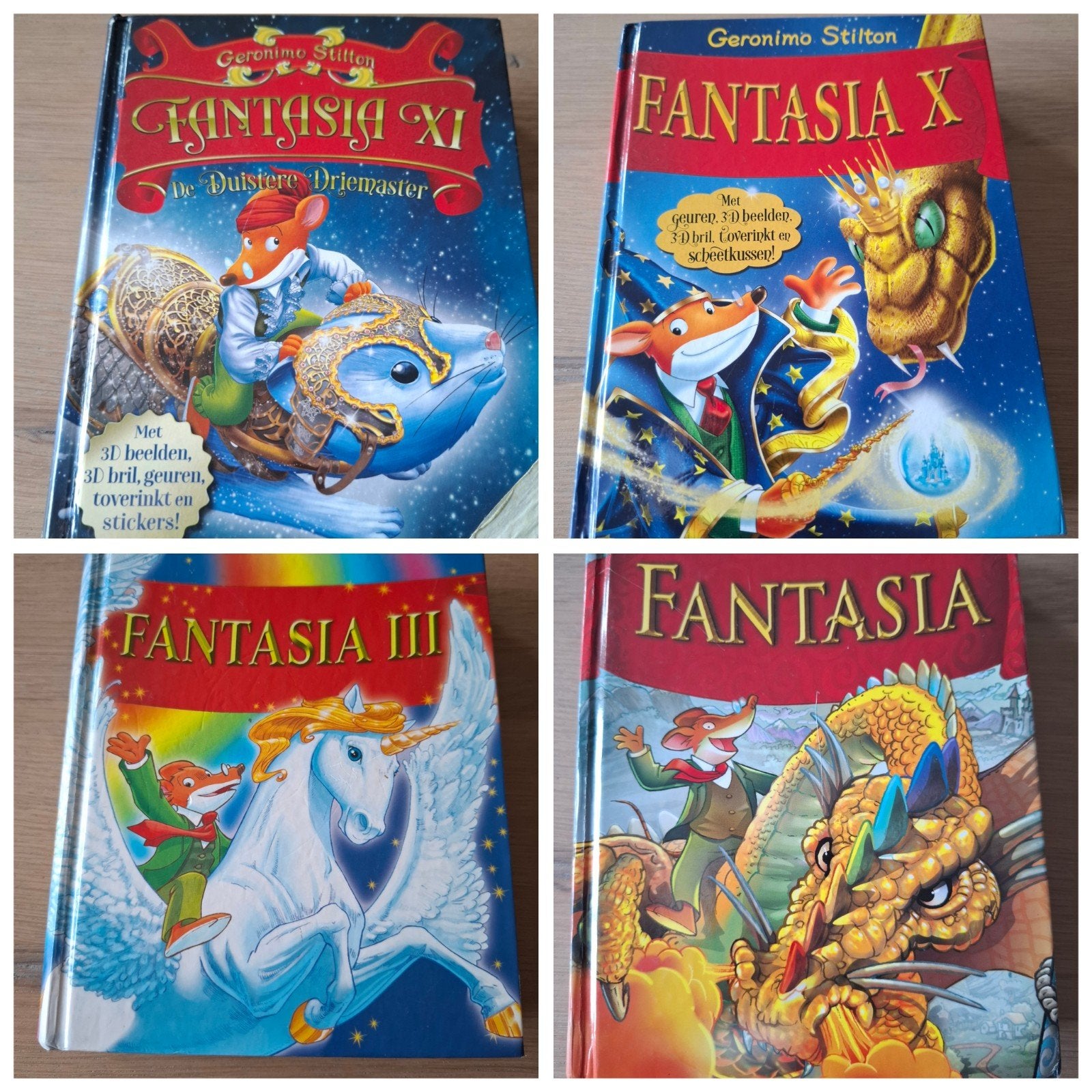4 keer Fantasia Geronimo Stilton, Boeken, Ophalen of Verzenden, Gelezen