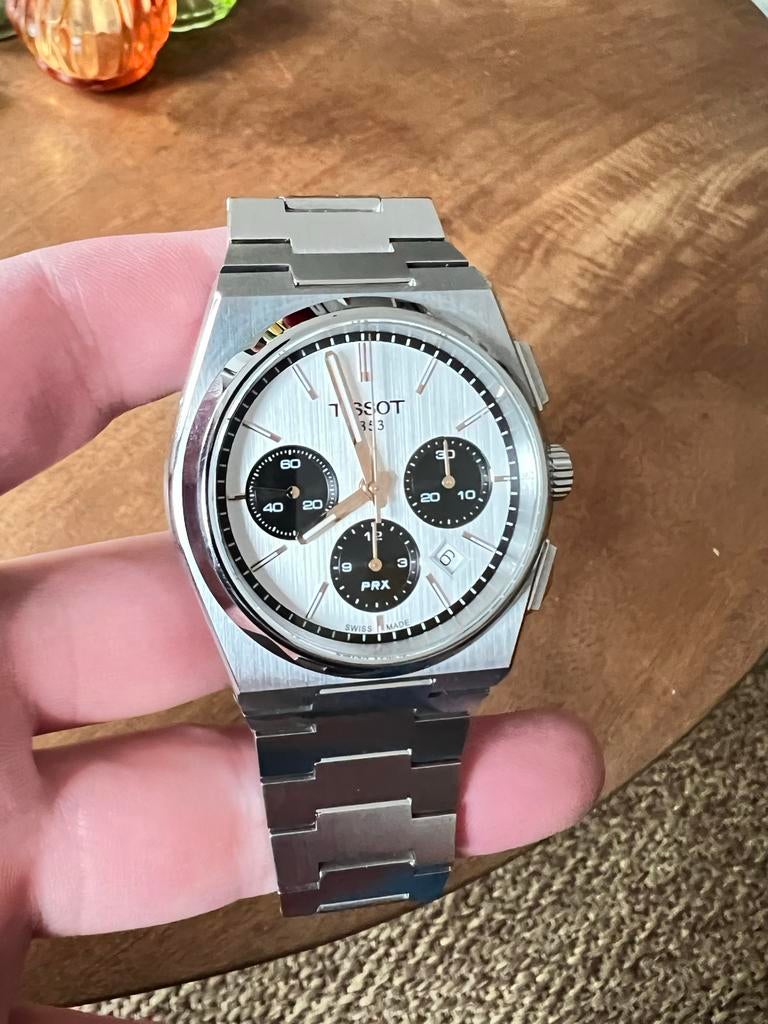 Tissot PRX Chronograph, Sieraden, Tassen en Uiterlijk, Staal, Staal, Polshorloge, Zo goed als nieuw