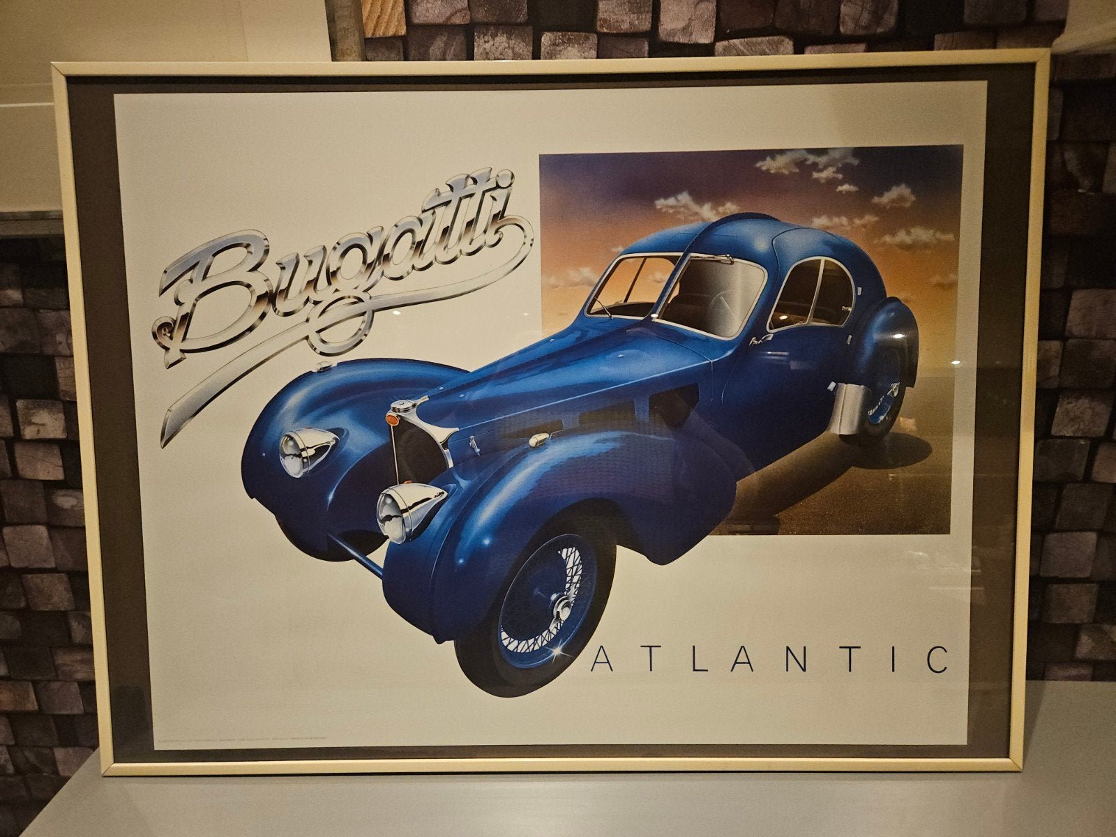 BUGATTI Atlantic -Terry Pastor – Vintage Art Poster jaren 80, Ophalen, Print, Overige onderwerpen, Papier