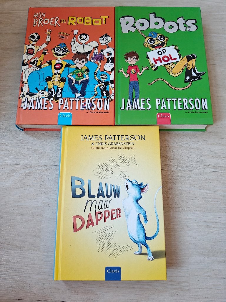 3 x Jeugdboeken James Patterson Robot, Ophalen of Verzenden, Zo goed als nieuw, James patterson