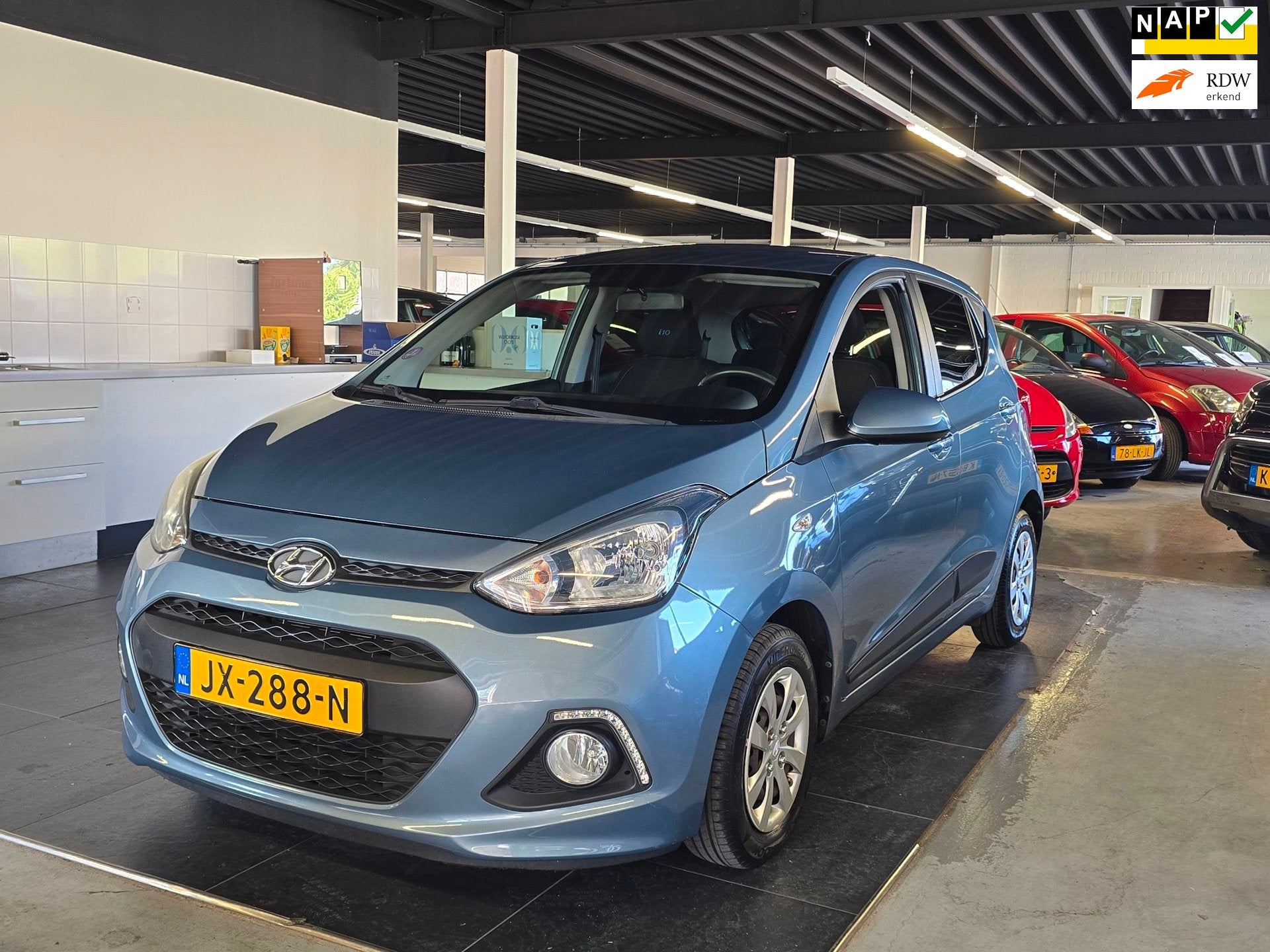 Hyundai I10 1.0i i-Motion Go!/AIRCO/CRUISE/N.A.P/BOEKJES/, Voorwielaandrijving, Stof, Gebruikt, Blauw