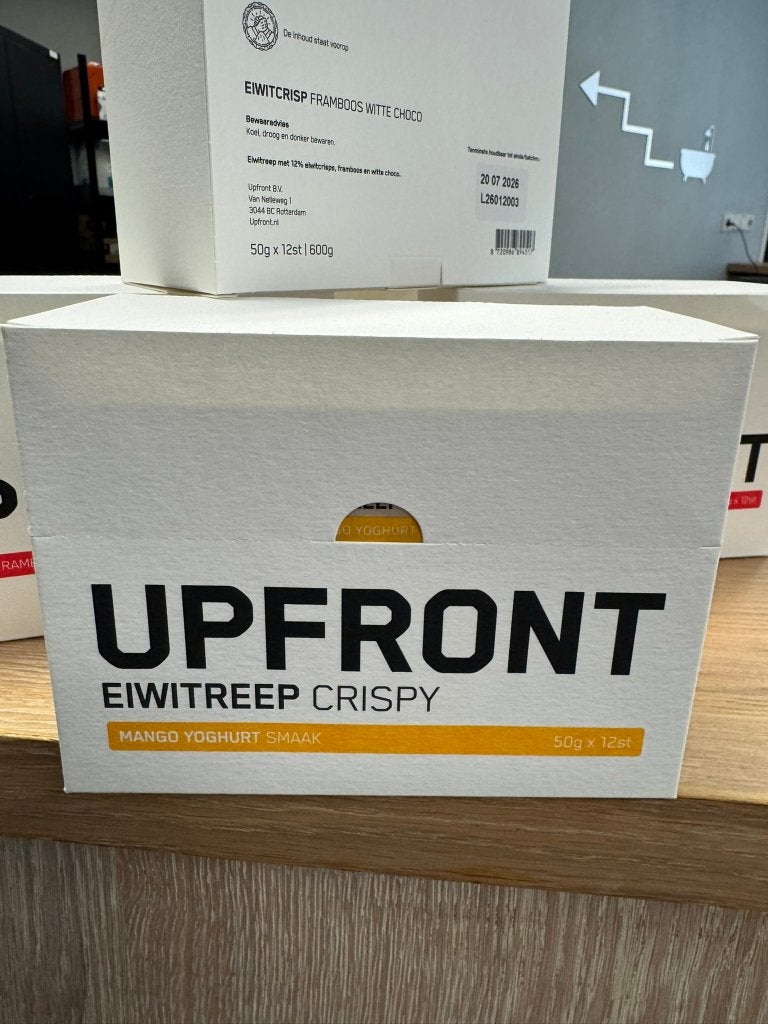 Upfront eiwitreep 108 stuks €45 - Upfront mango yoghurt NEW, Ophalen of Verzenden, Nieuw, Benen, Overige typen
