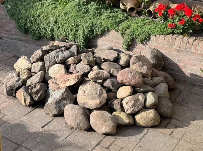Keien en sierstenen voor in de tuin - gratis afhalen., Tuin en Terras, Ophalen, Gebruikt, Kei