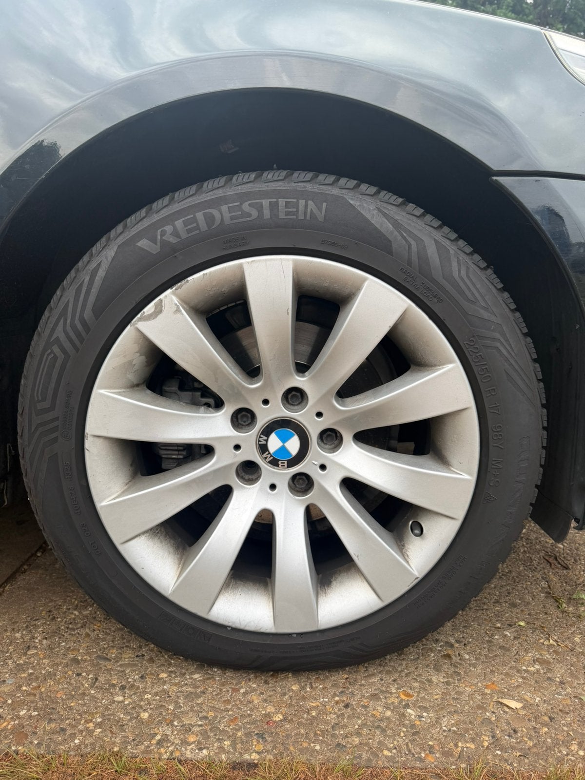 BMW E60 17 Inch Lichtmetalen Velgenset 225/50 R17, Ophalen, Gebruikt, Banden en Velgen, 17 inch