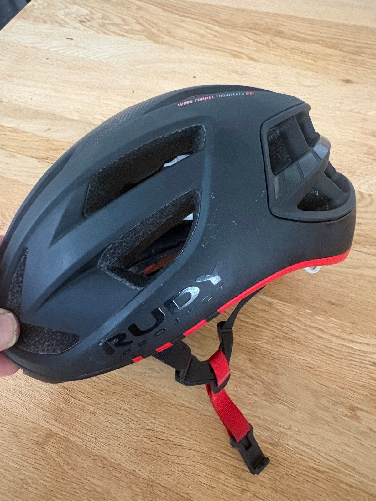 Rudy Project fietshelm - Maat L - Zwart/Rood, Ophalen of Verzenden, Gebruikt, L, Heer of Dame